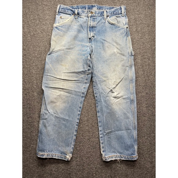 Dickies Other - Dickies Carpenter Jeans Mens 32x30 Blue Fits 33x26 Light Relaxed Fit Workwear